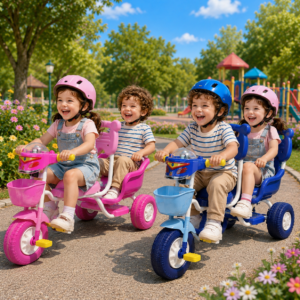 Premium Kids Two-Seater Musical Tricycle (2-6 Years)