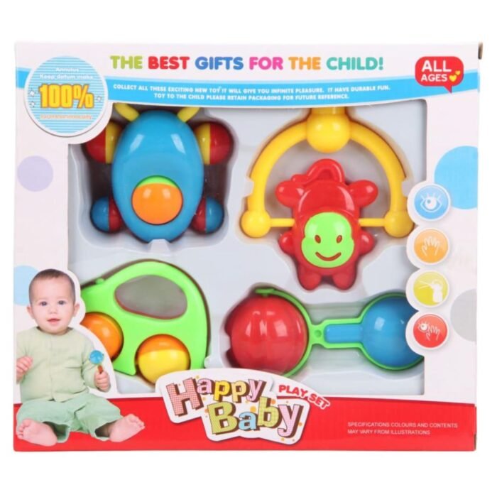 Happy Baby Rattle & Sensory Play Set (0-24 Months)