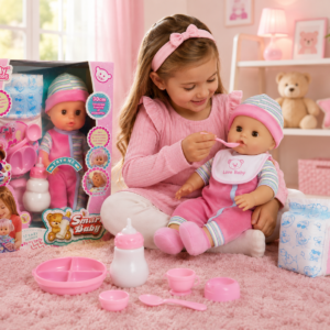 Smart Baby Boy Interactive Doll – Complete Newborn Care & Diapering Set (2+ Years)