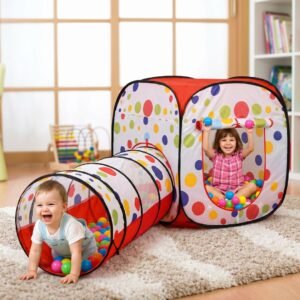 Magic Ball House & Tunnel – 2-in-1 Portable Play Set (3+ Years)