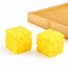 Realistic Cheese Cube Squishy Toy & Stress Reliever (3+ Years)