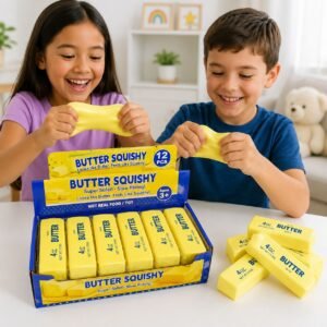 Realistic Salted Butter Stick Squishy Toy & Stress Reliever (3+ Years)