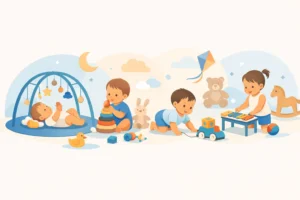 دليل ألعاب الرضع شهر بشهر لاختيار اللعب المناسبة